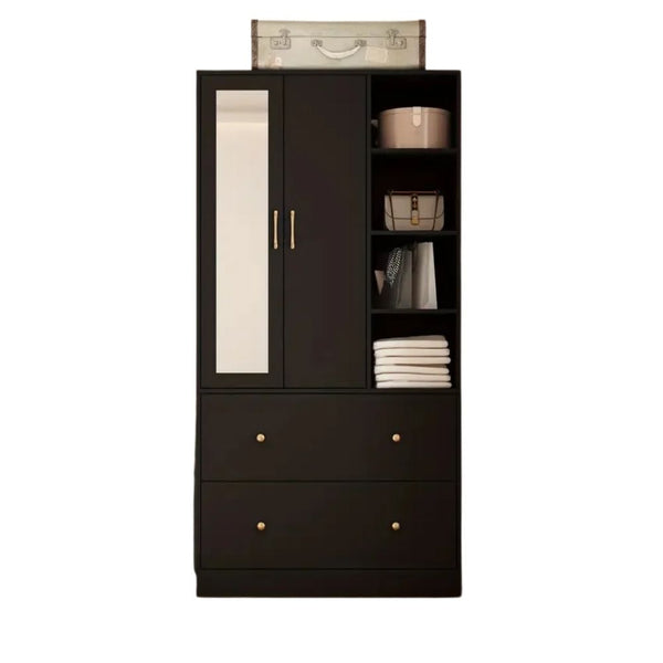 Ropero Golden | 2 Puertas 2 cajones - Negro