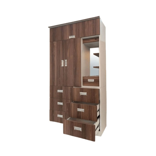 Ropero Francia | 3 Puertas 6 cajones - Caramelo