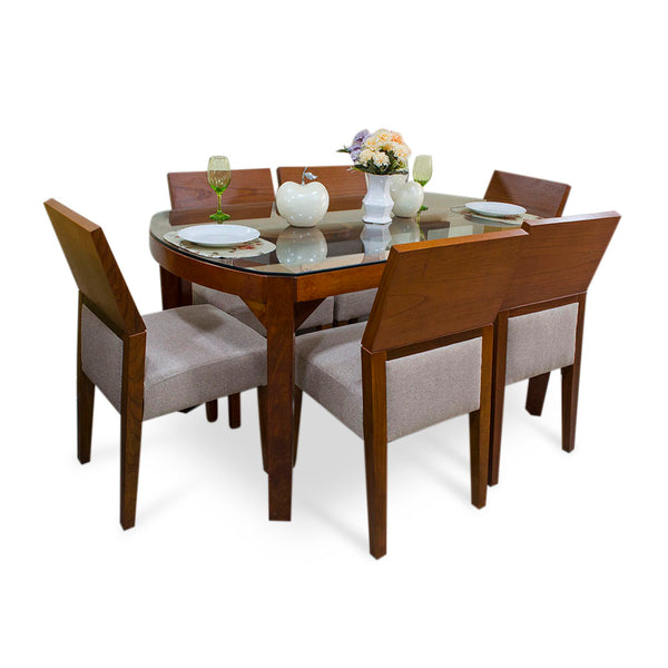 Juego De Comedor 06 Sillas Danna - Beige