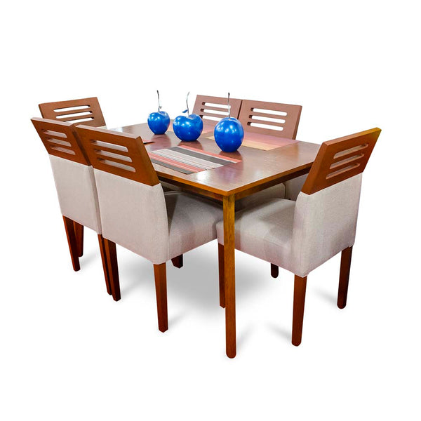 Juego De Comedor 06 Sillas Emma - Beige