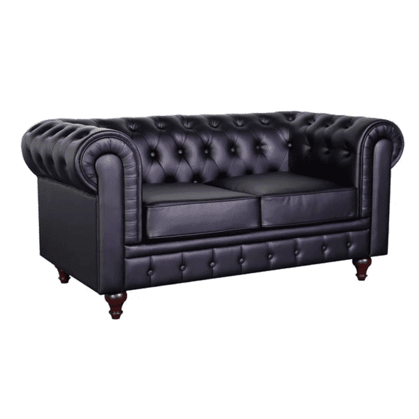 Sofá 2 Cuerpos Chesterfield - Negro